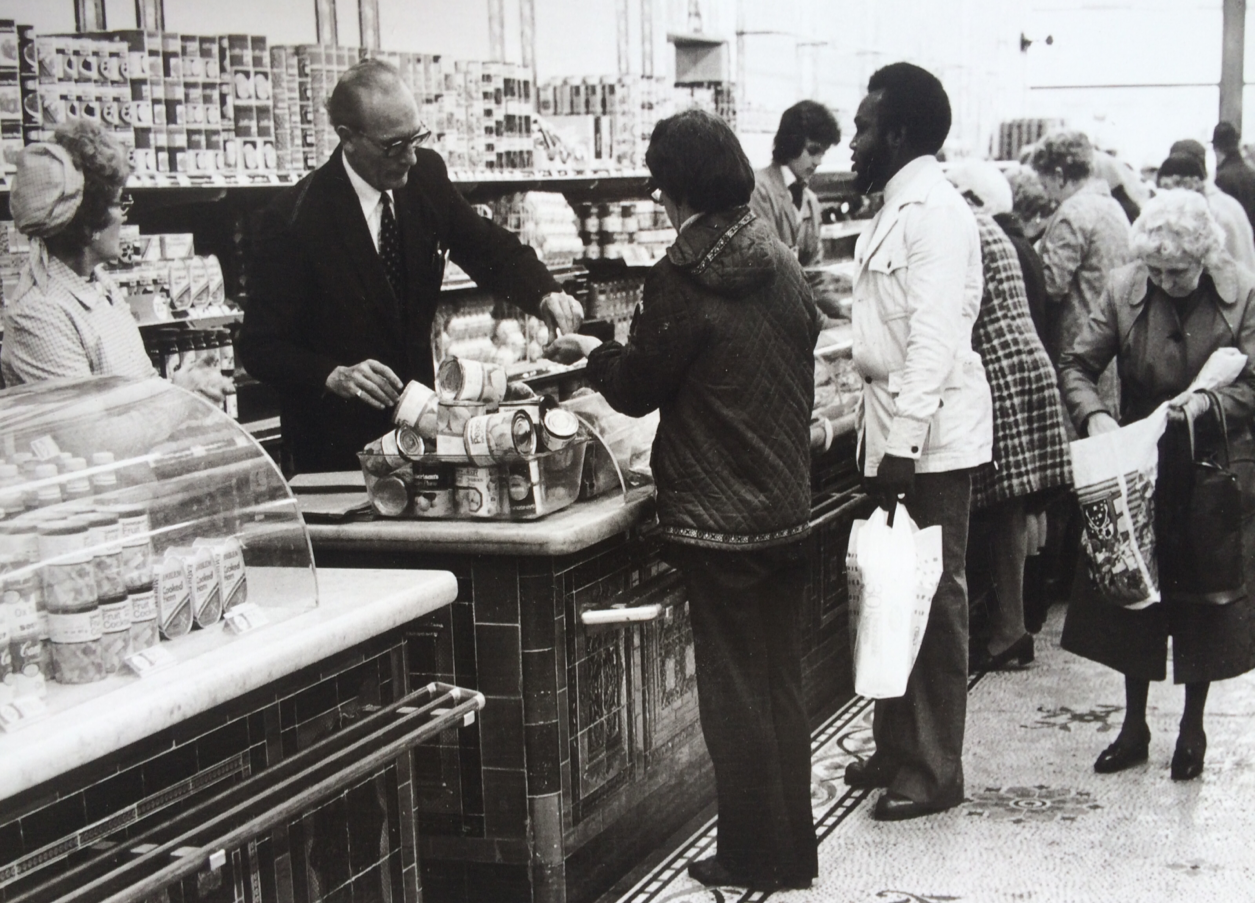Sainsbury's in der Rye Lane im Jahr 1977
