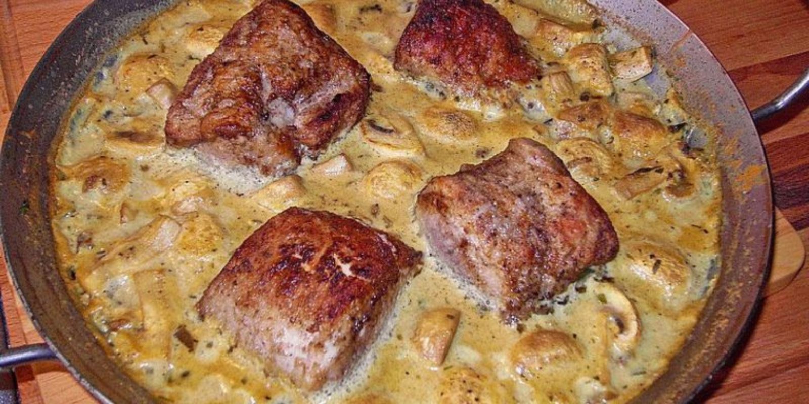 Filetbraten in Frischkäse Senfsauce