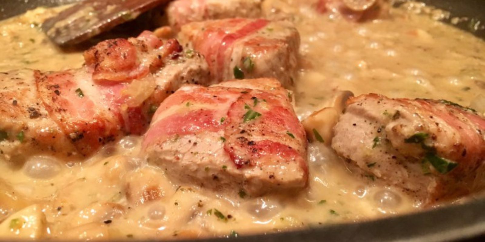 Filetpfännchen mit Frischkäse Senfsauce