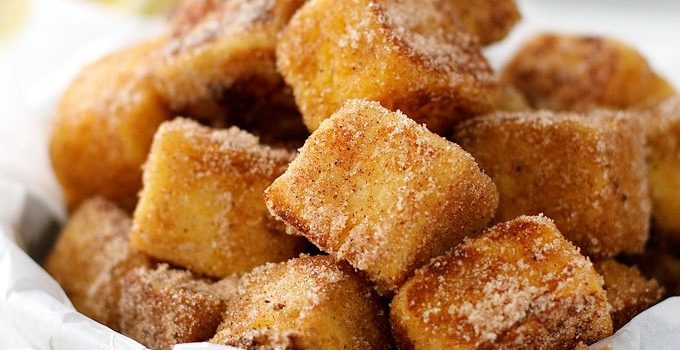 French Toast Würfel mit Zimt und Zucker