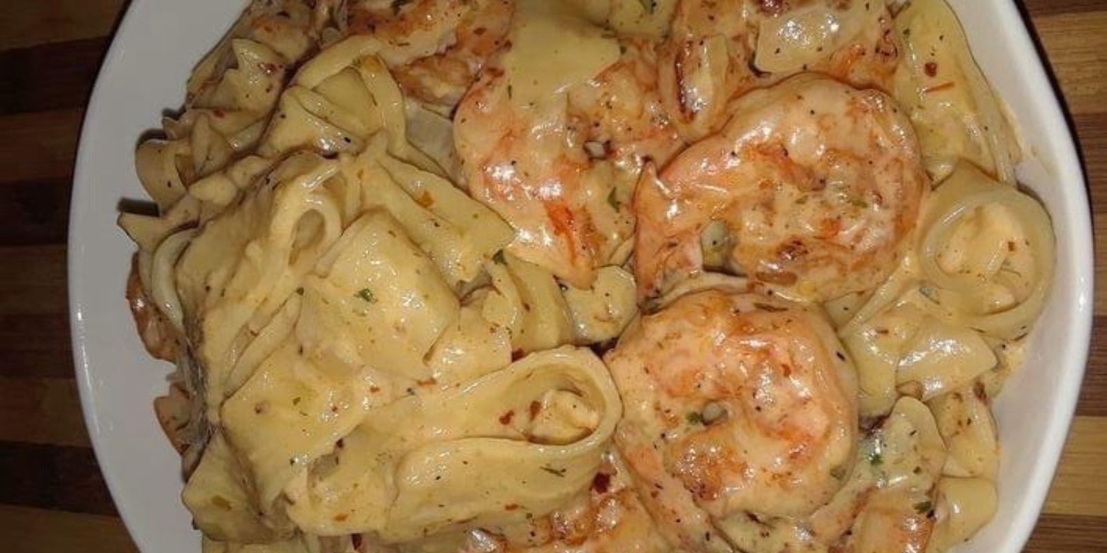 Garnelen-Alfredo-Nudeln