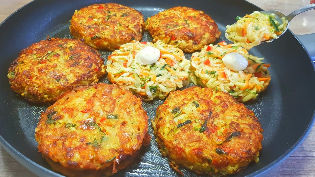 Gemüsefrikadellen mit Mozzarella