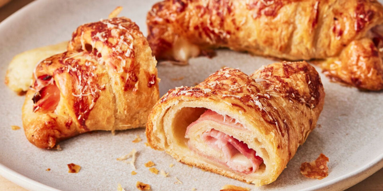 Gouda Hörnchen mit Schinken