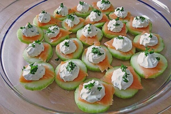 Gurken Lachs Häppchen