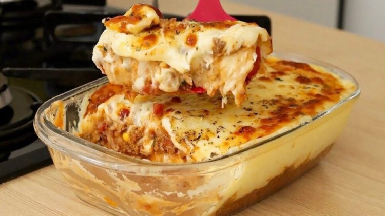 Hackfleisch Auflauf mit viel Käse, ein sehr leckeres Rezept !