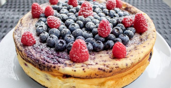 Heidelbeer-Käsekuchen ohne Boden