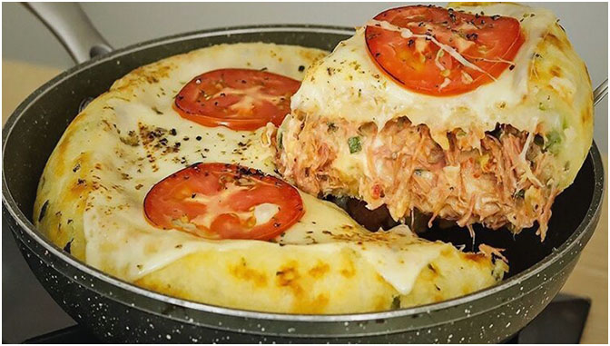 Hähnchen-Ei-Käse-Torte