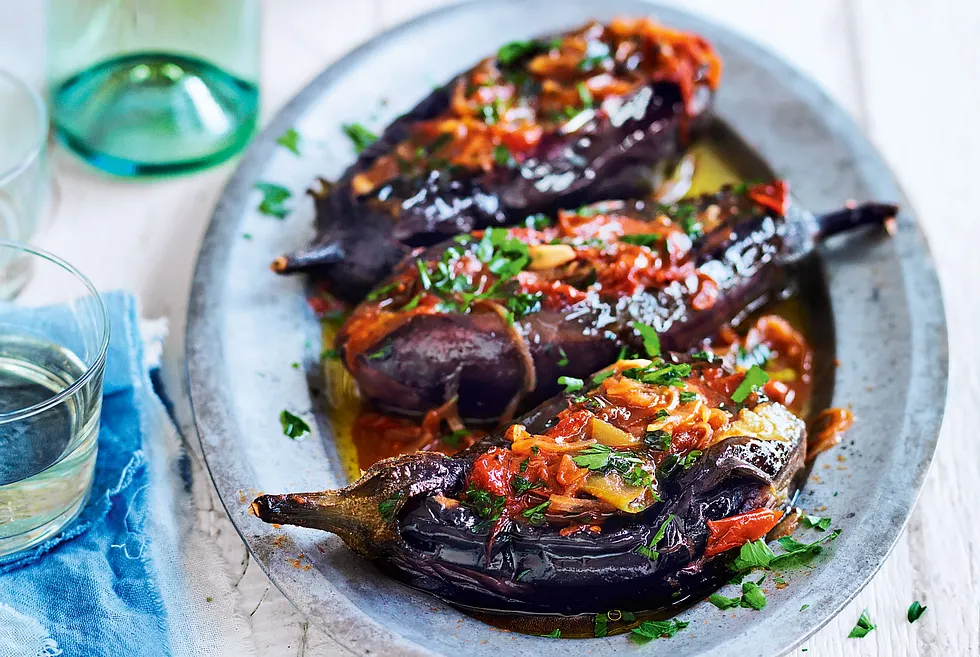 Imam bayildi (gefüllte Auberginen)