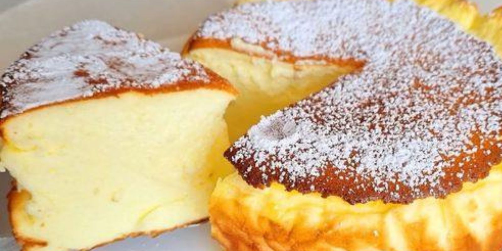 Jedes stück zerfällt im Mund, Quarkkuchen ohne Boden in 5 Minuten