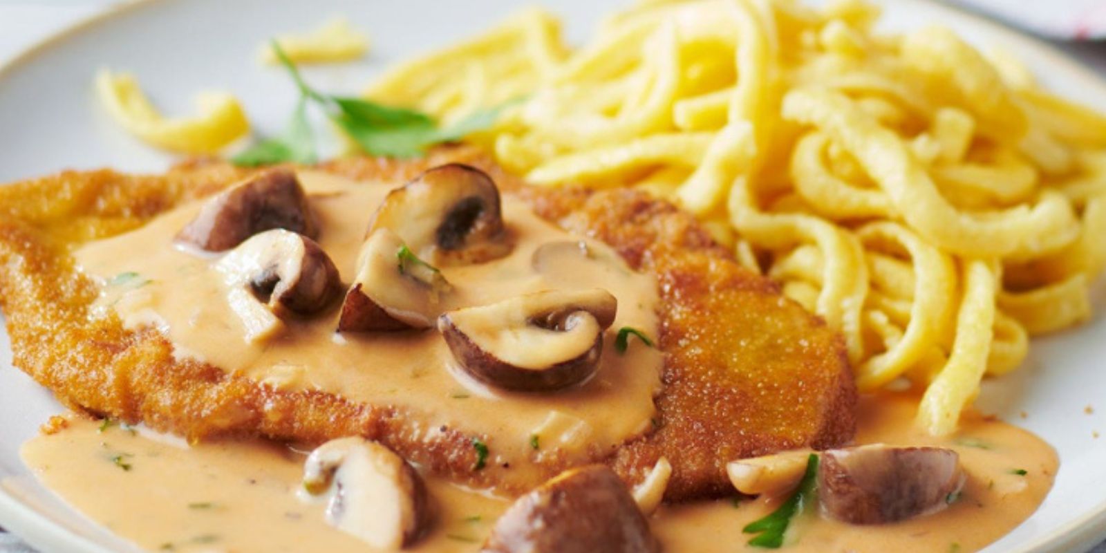 Jägerschnitzel mit Spätzle, fürs Abendessen !