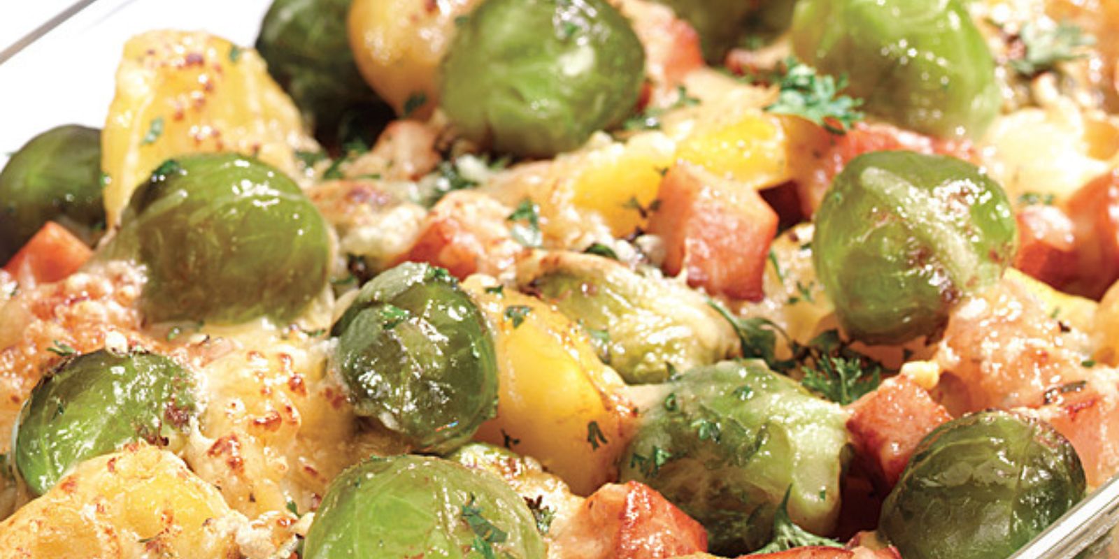 Kasseler-Rosenkohl-Auflauf