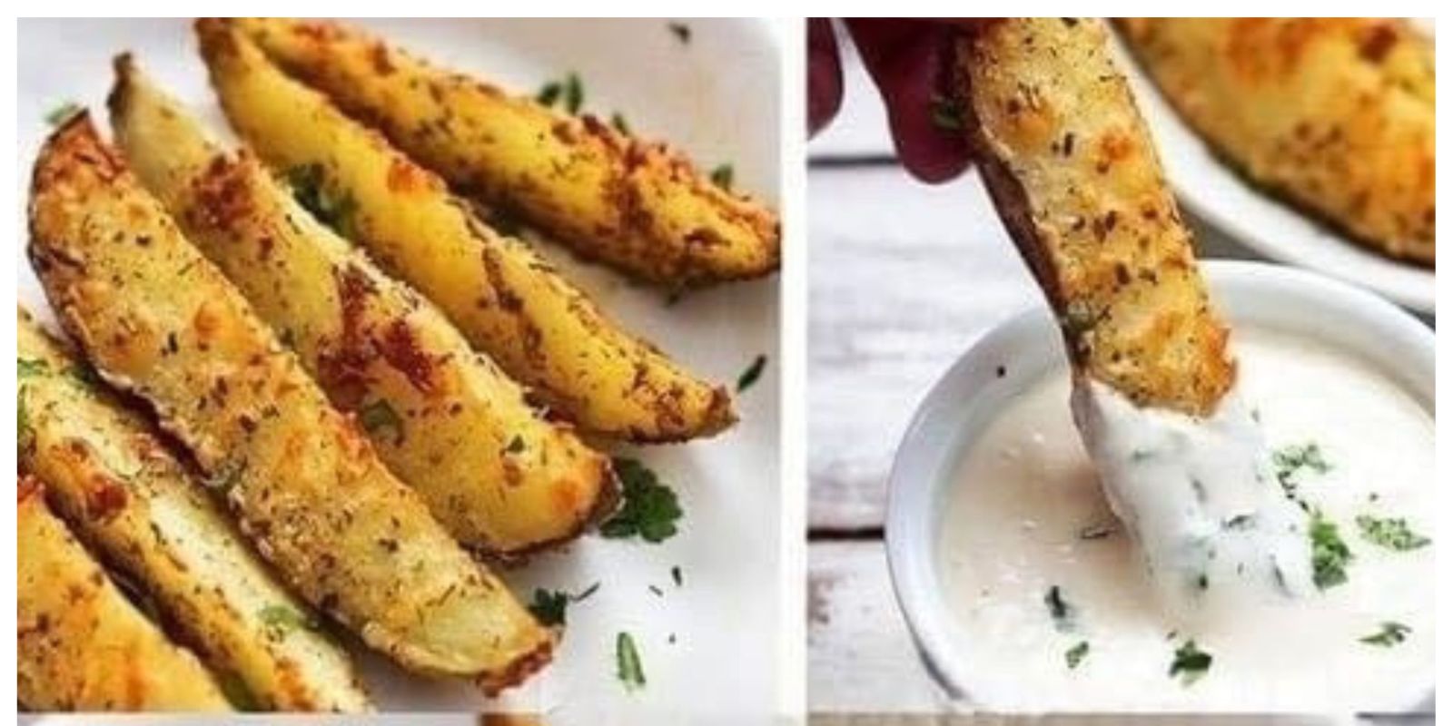 Knoblauch Kartoffelecken mit Parmesan ein echtes Dream Team