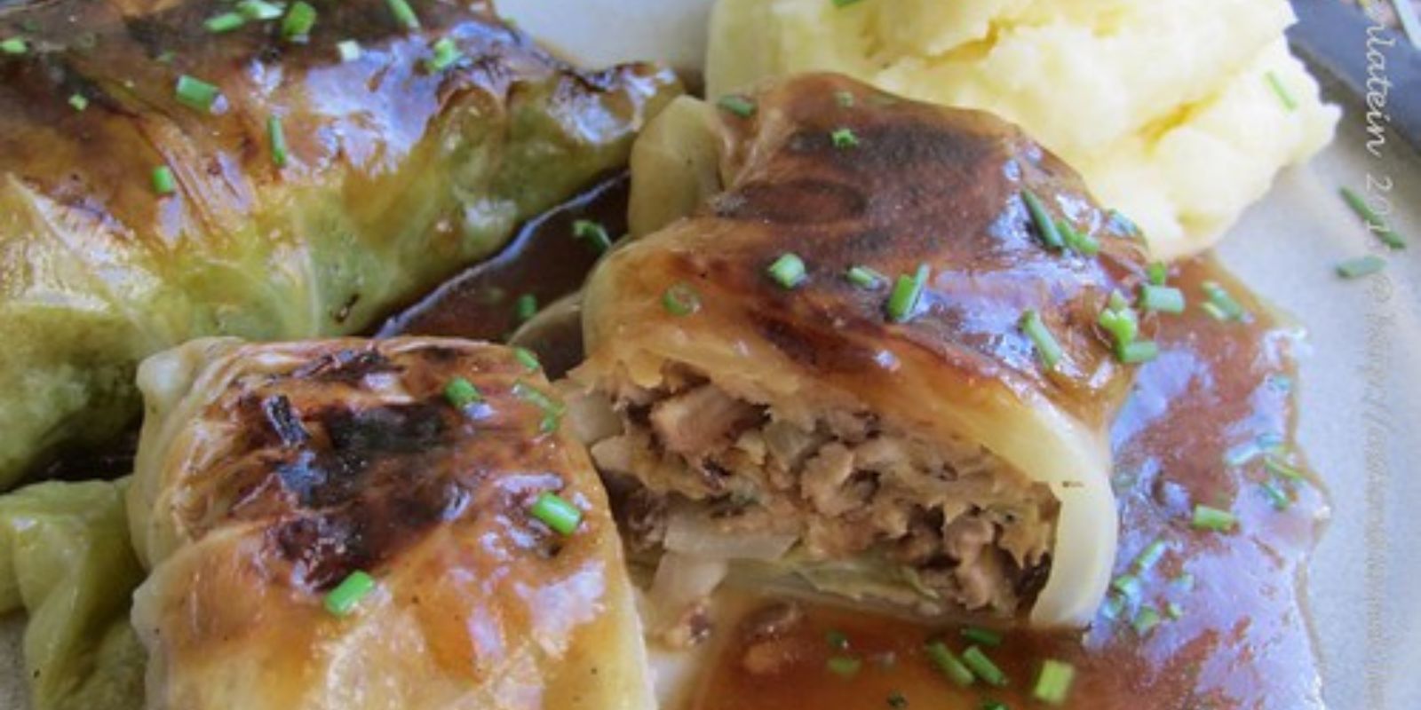 Kohlrouladen mit Kartoffelpüree