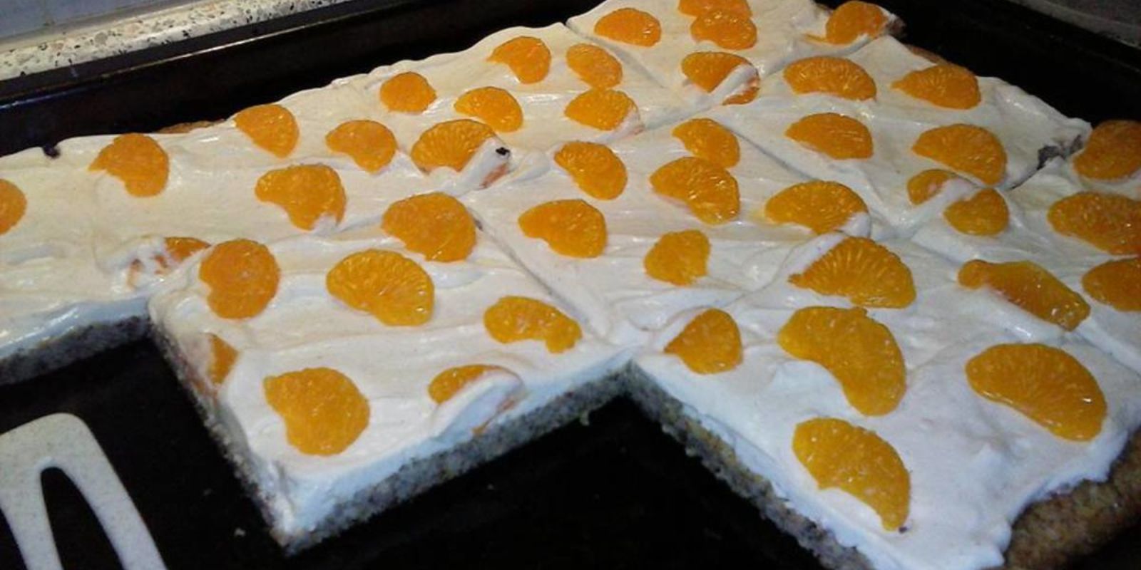 Käse Mandarinen Blechkuchen