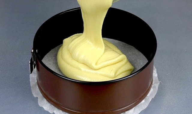 Käsekuchen ohne Boden, Zubereitung 2 Minuten !