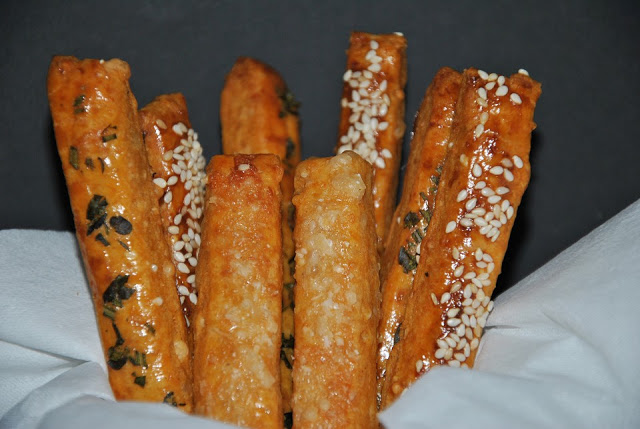 Käsestangen mit Sesam Knabbergebäck mit Käse