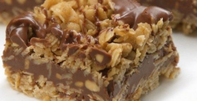 Leckere Schoko-Schnitte mit Haferflocken ohne backen