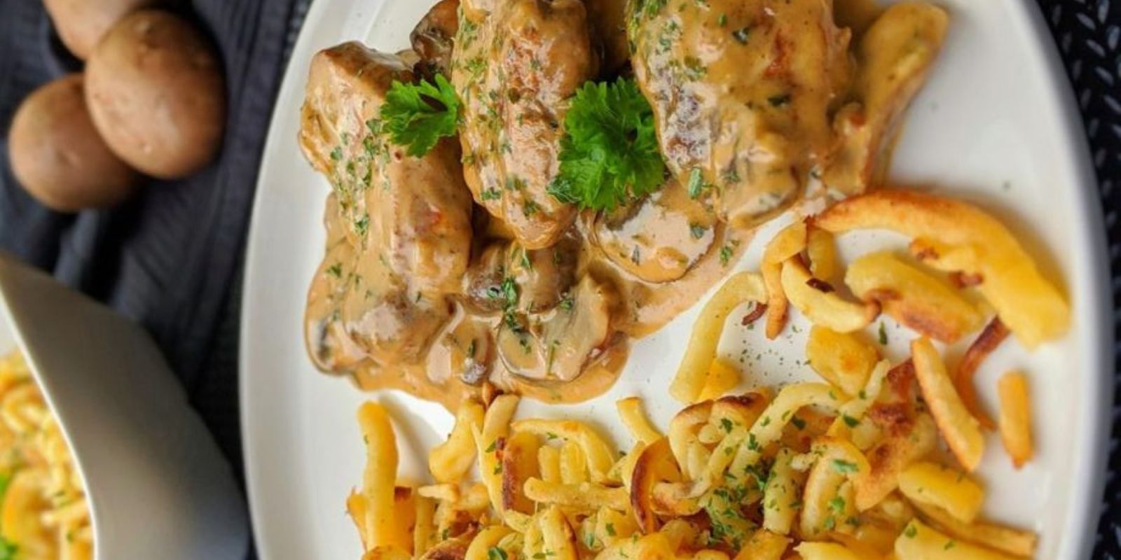 Medaillons in Pilzrahmsauce