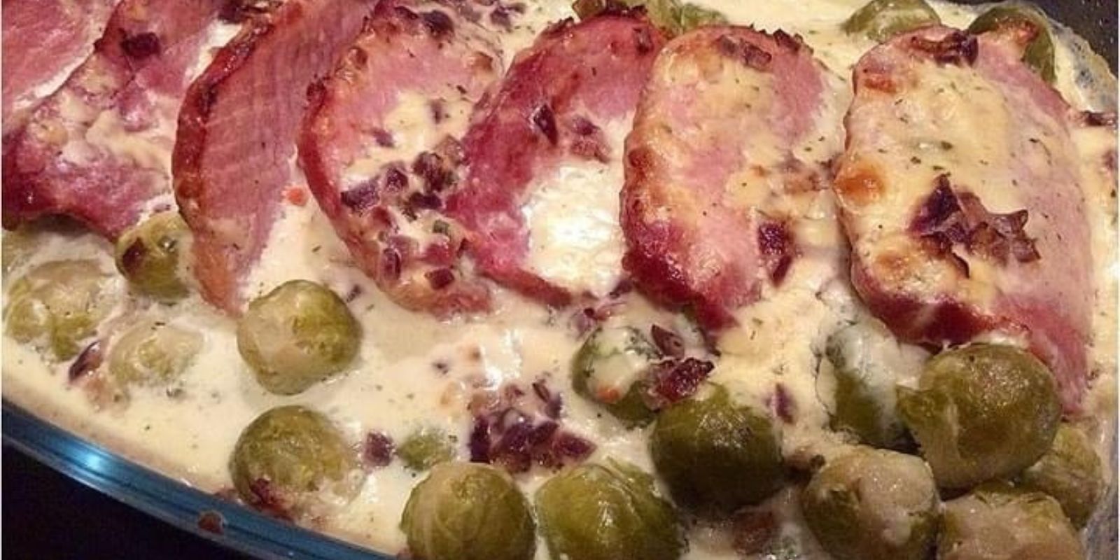 Mhmm, passt perfekt gerade jetzt!  Rosenkohl-Kasseler-Auflauf