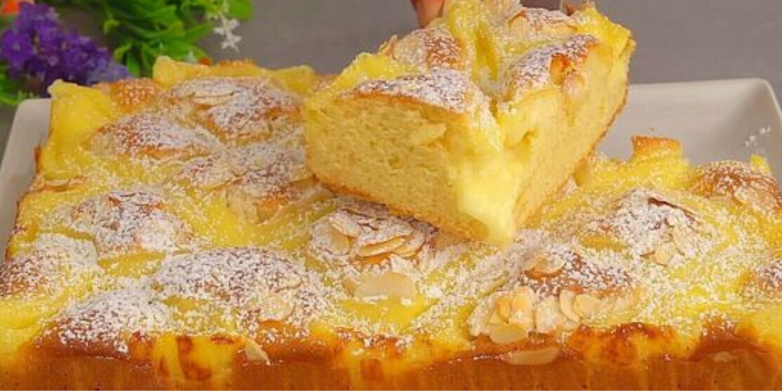 Mhmmm himmlischer Genuss – Omas cremiger Vanillekuchen in nur 10 Min!