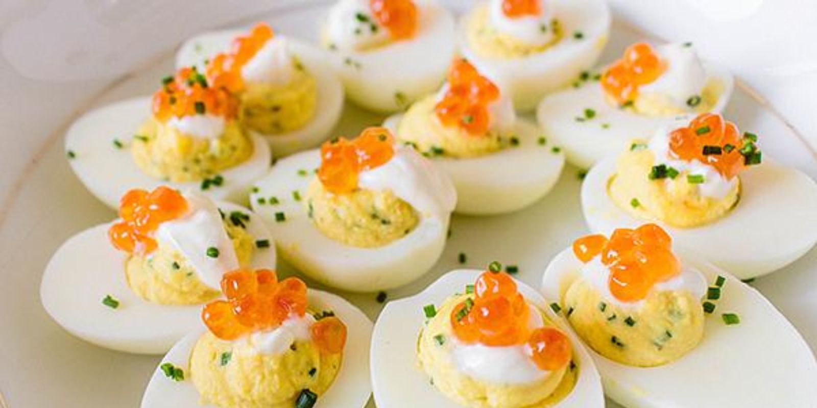 Mimosa-Eier mit Garnelen