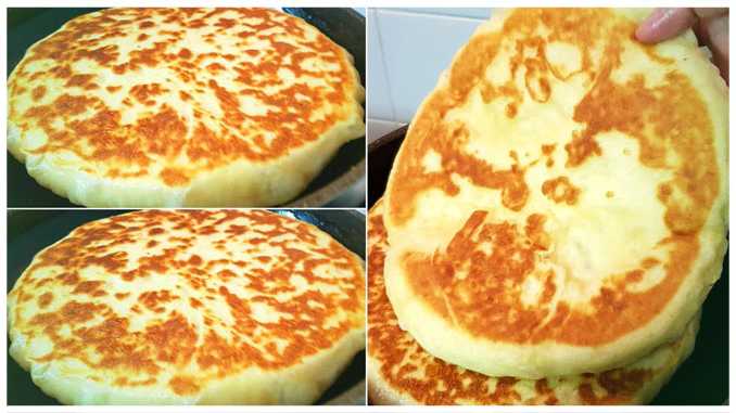 Mit Käse gefüllte Langos – kein Hefeteig, in nur 10 Minuten fertig