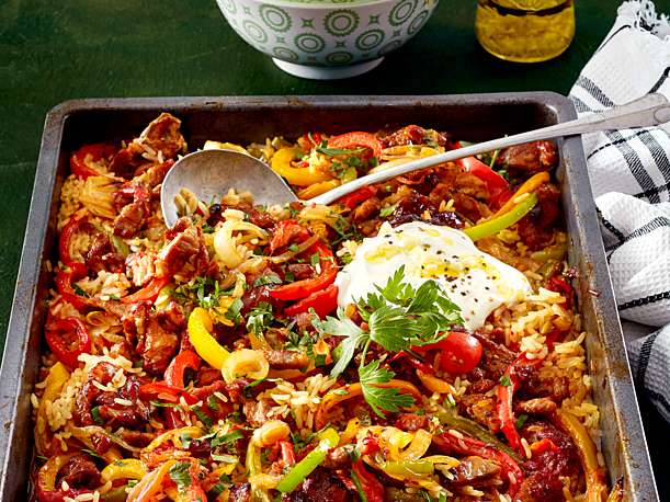 Ofenreisfleisch Rezept ”Ein Blech für alle“