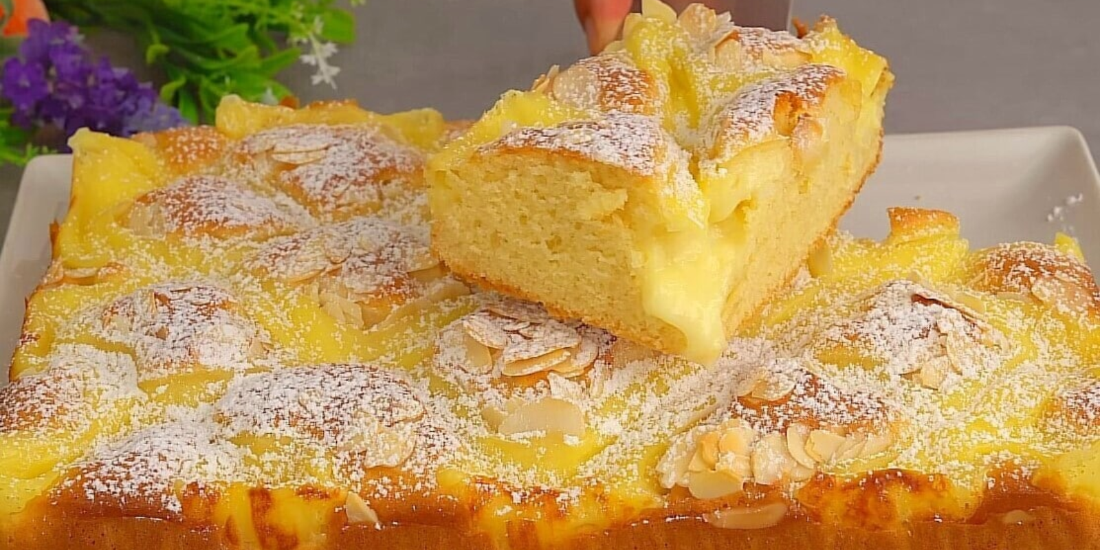 Omas cremiger Vanillekuchen in nur 10 Min!