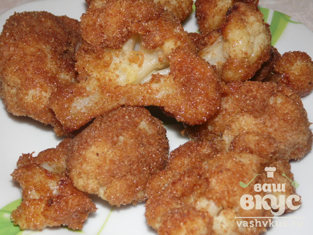 Panierten Blumenkohl aus dem Backofen