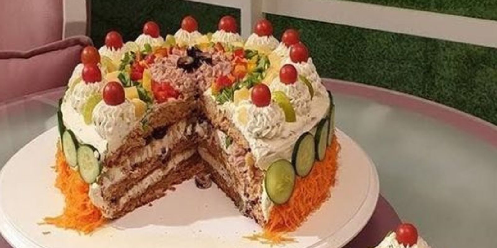 Party – Salattorte Blickfang auf jeder Feier