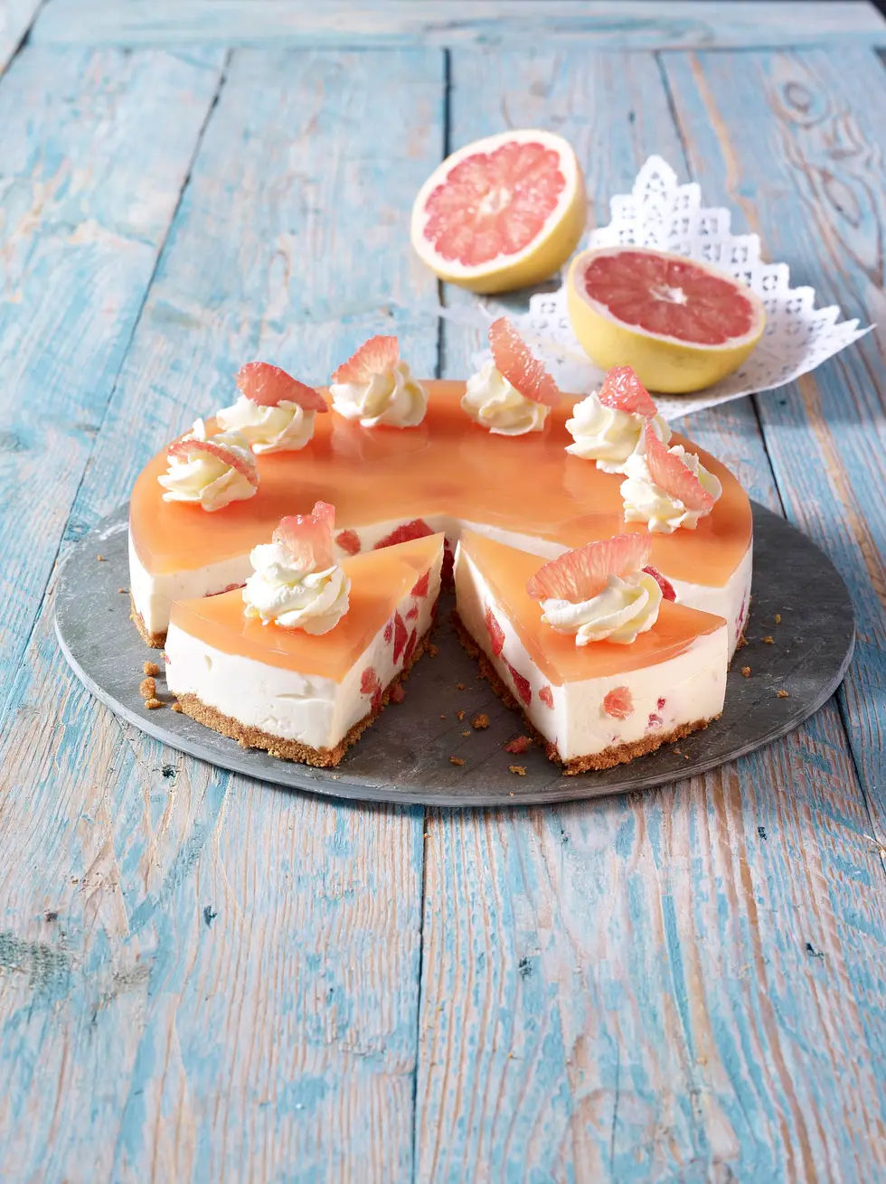 Pink Grapefruit-Frischkäsetorte