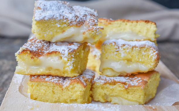 Puddingkuchen – 3 Schichten aus nur einem Teig