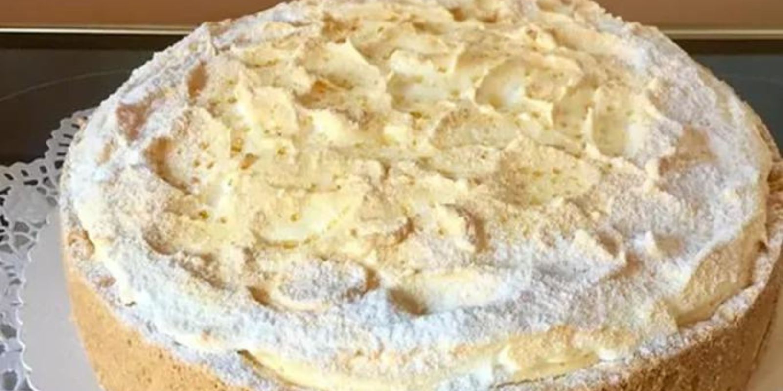 Quark Schneekuchen mit Vanillepudding