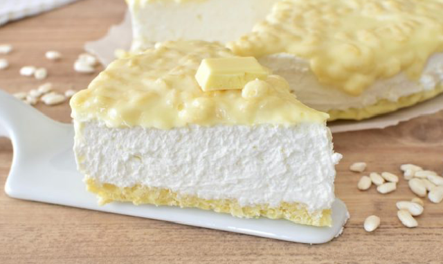 Quark Torte mit weiße Schokolade