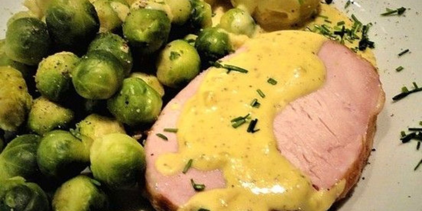 Rosenkohl-Kasseler-Auflauf