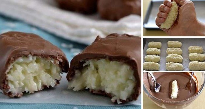 SELBSTGEMACHTE BOUNTY RIEGEL AUS 3 ZUTATEN