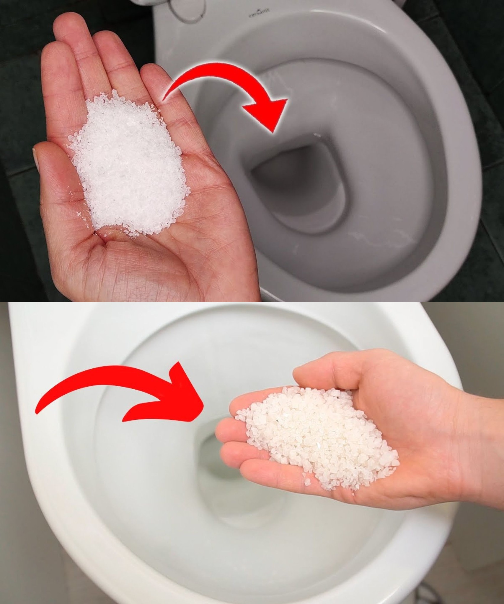 Salz in die Toilette schütten: Das passiert direkt danach mit der Toilette