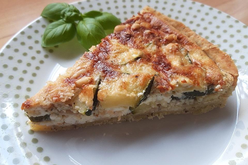 Schafskäse-Zucchini-Quiche