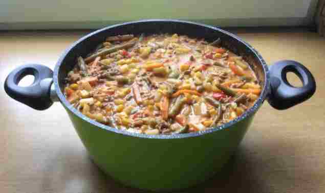 Schlemmertopf mit Hackfleisch, macht lange satt!