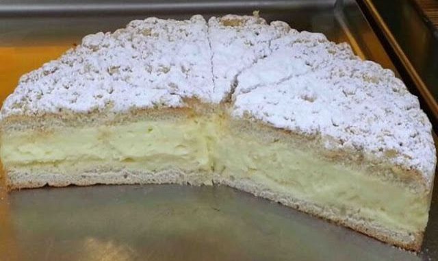 Schlesischer Streuselkuchen mit Vanillepudding