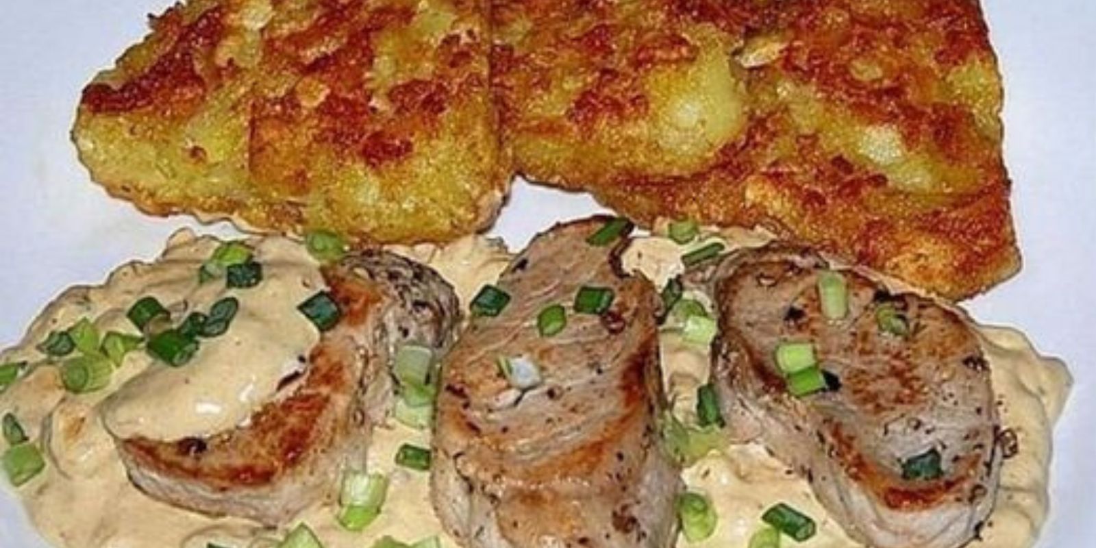 Schweinefilet in Sahnesauce