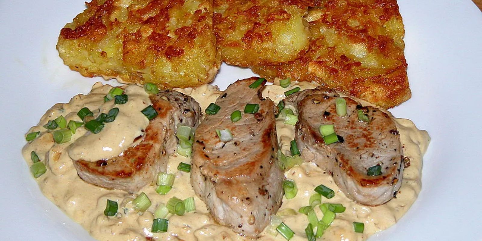 Schweinefilet in Sahnesauce