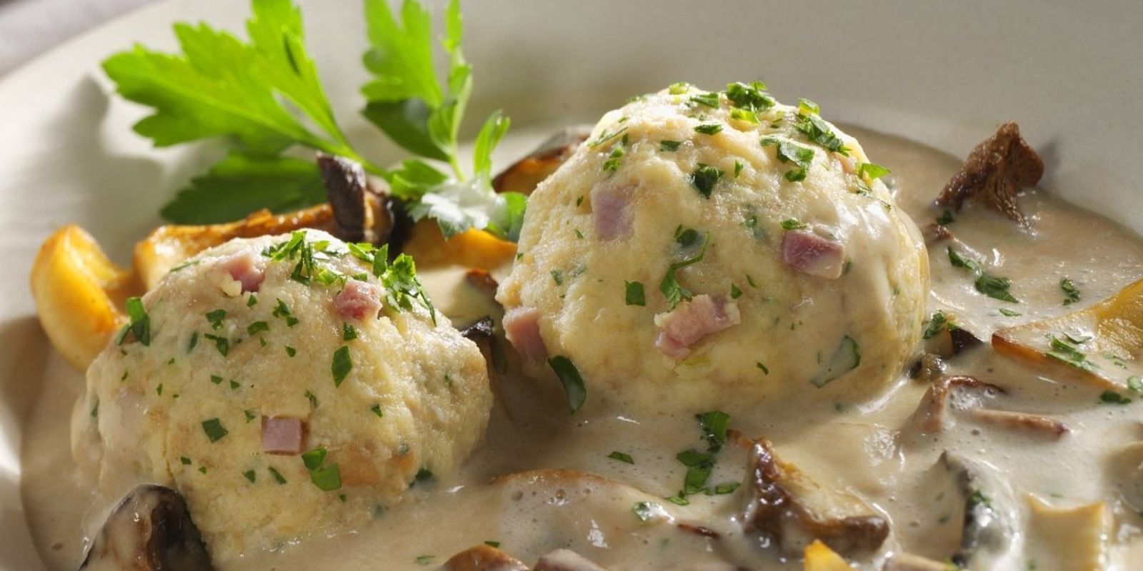 Semmelknödel mit Pilzsoße