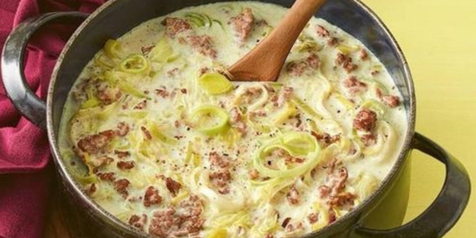 Sowas von lecker! – Lauch Hackfleisch Suppe in nur 20 Min. fertig und auf dem Tisch!