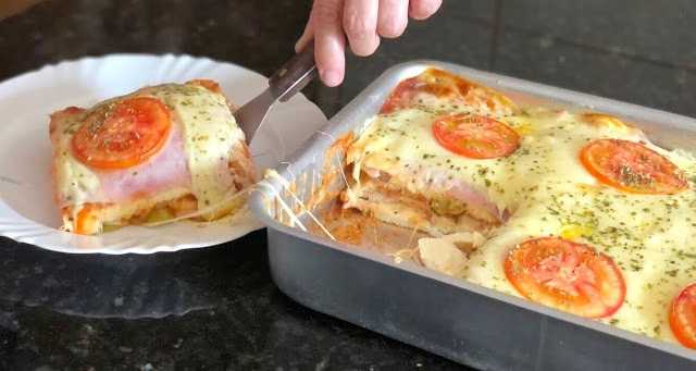 Toast Mozzarella Auflauf aus dem Backofen