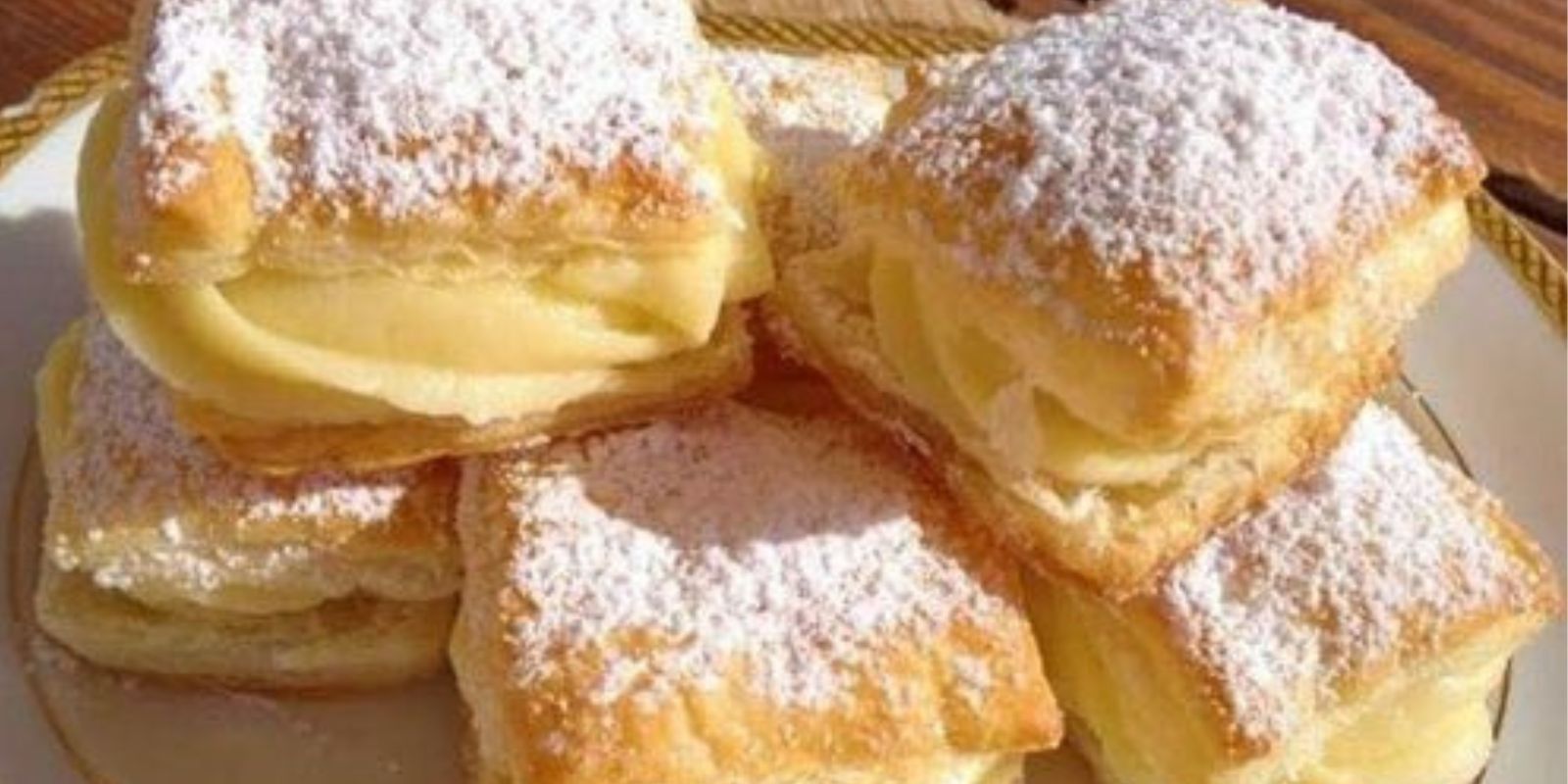 Vanillecremepudding im Blätterteig