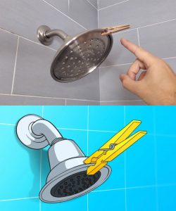 Warum eine Wäscheklammer über die Dusche hängen: Wenn Sie es einmal wissen, werden Sie es immer tun