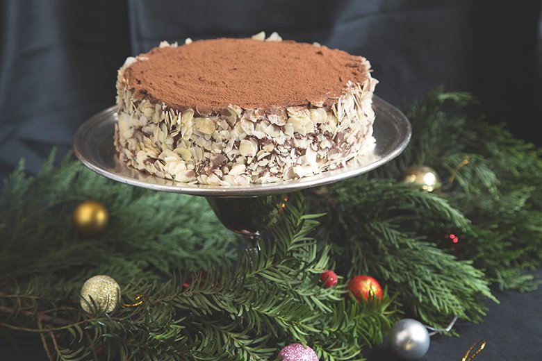 Weihnachtstorte mit Schokolade