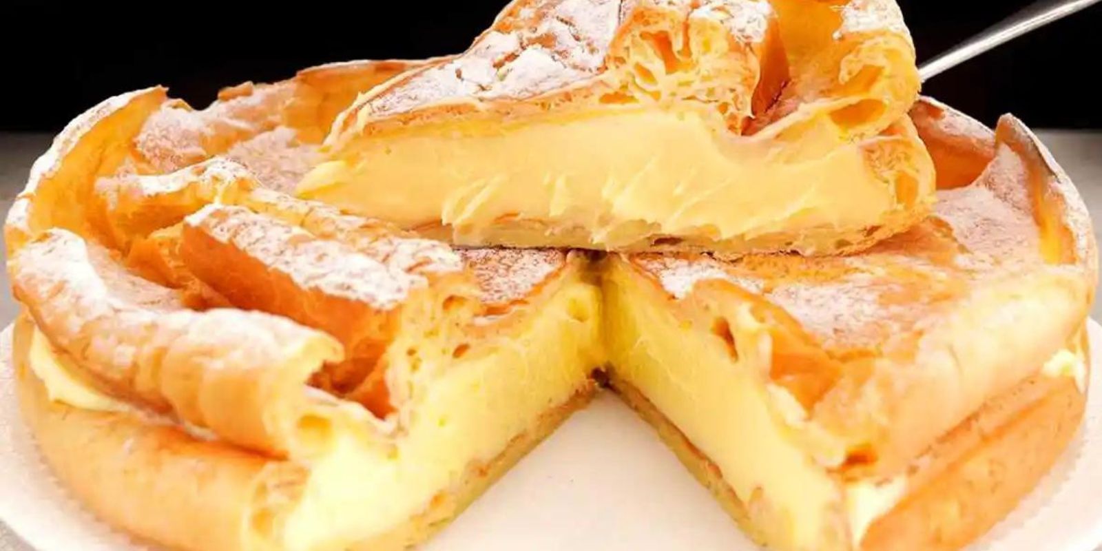 Windbeutelkuchen, so cemig dass er auf der Zunge zergeht