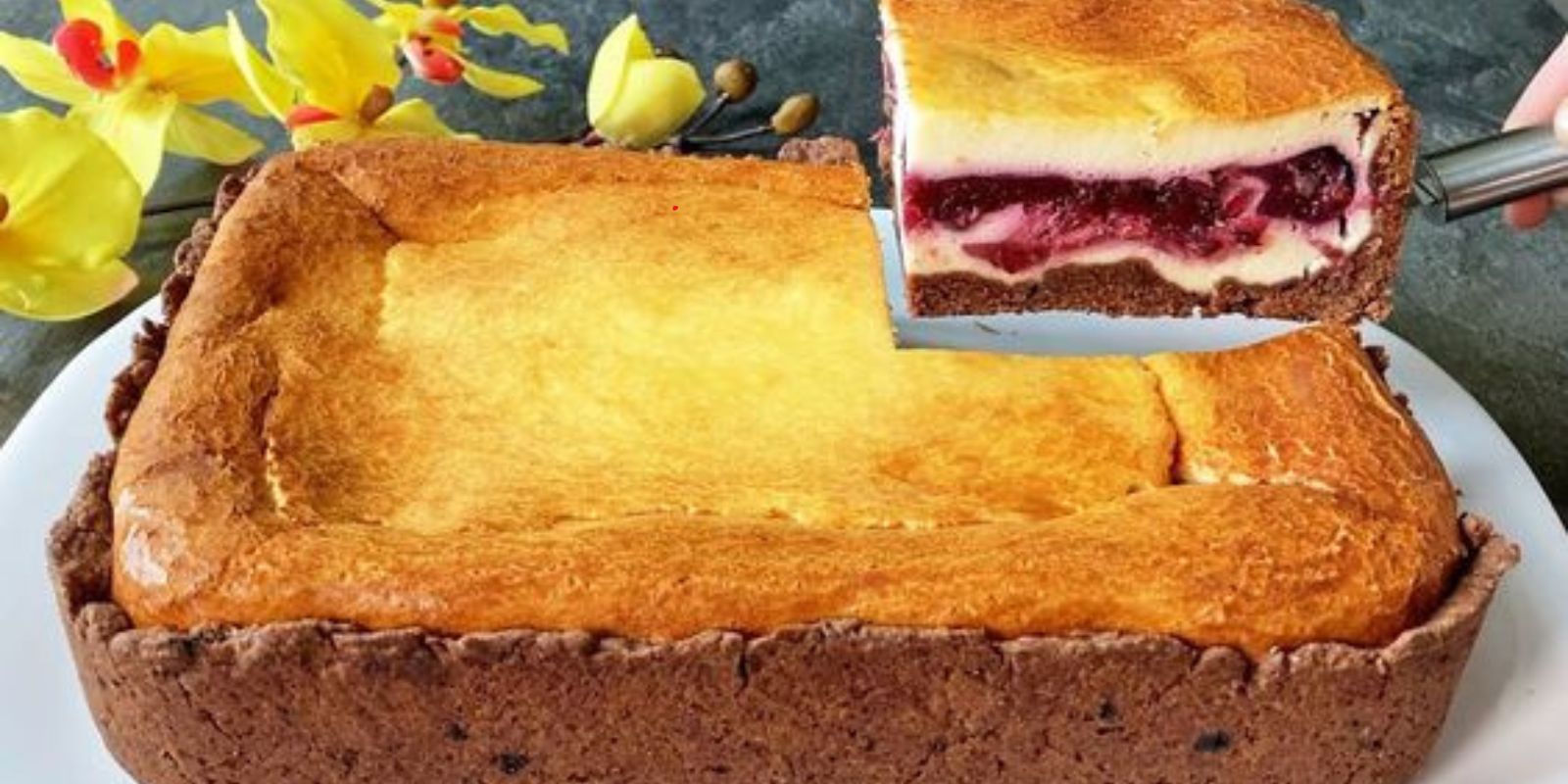 Zarter Schokoladenkuchen mit Sahne